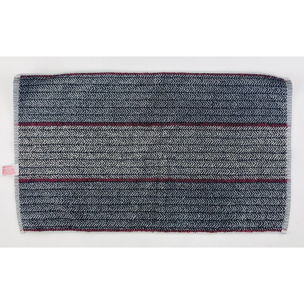 1 Cecil Saydah Hand towel 1970s Black Red Grey European Collection Cotton Arrows - Picture 3 of 6